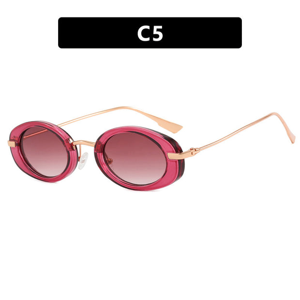 Small Frame Oval Vintage Sunglasses