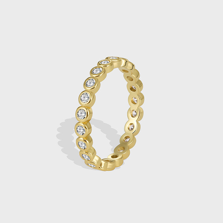 Luxury Gold Plated White Zirconium Index Finger Ring