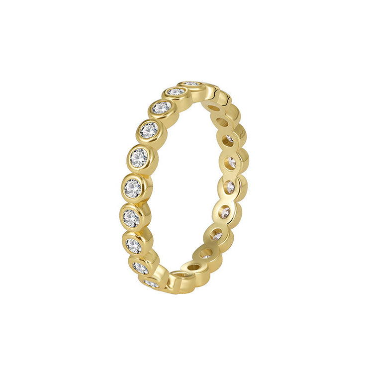 Luxury Gold Plated White Zirconium Index Finger Ring