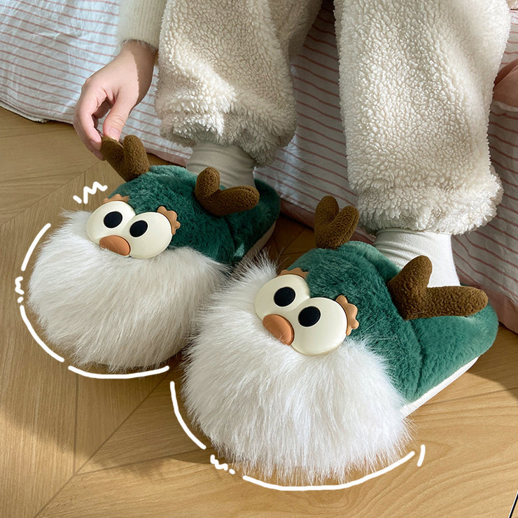 Christmas Deer Cotton Slippers