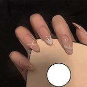 Head Matte Frosted Almond Shape Wear Nail