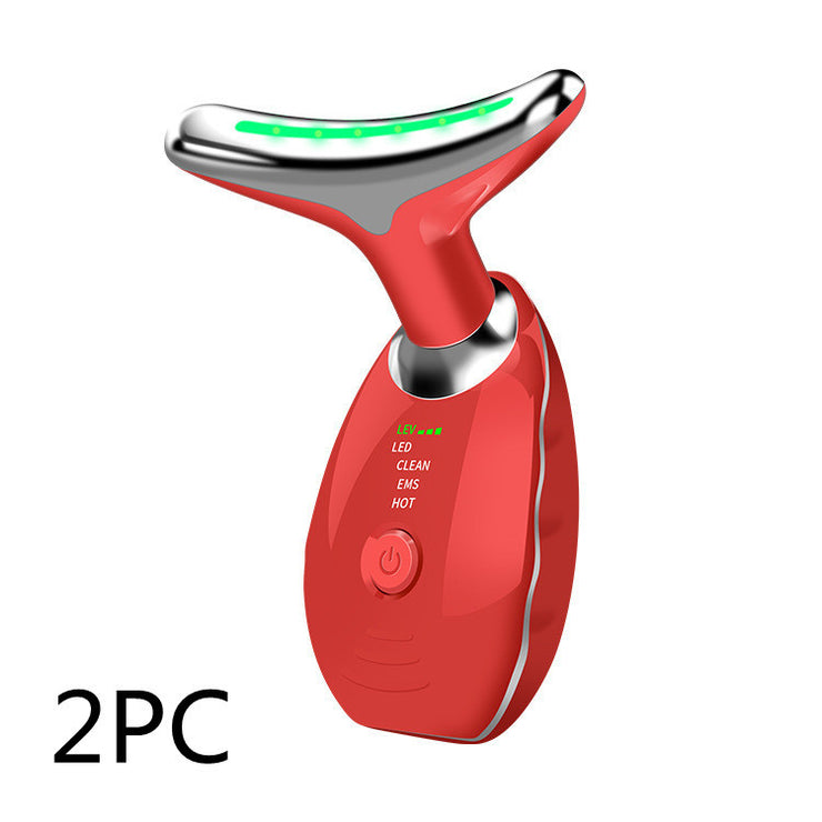 Neck Facial Beauty Device Color LED Photon Therapy Skin Tightening machine