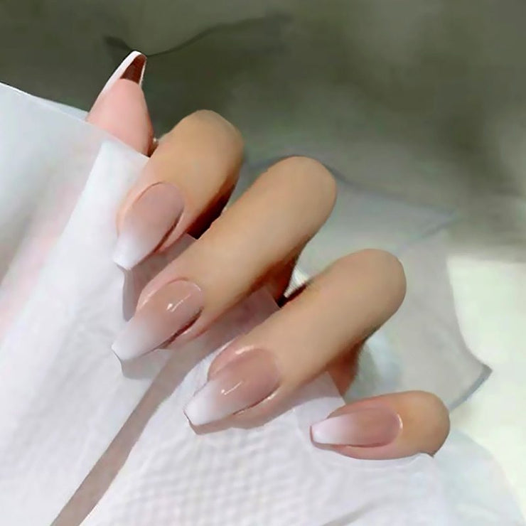 Head Matte Frosted Almond Shape Wear Nail