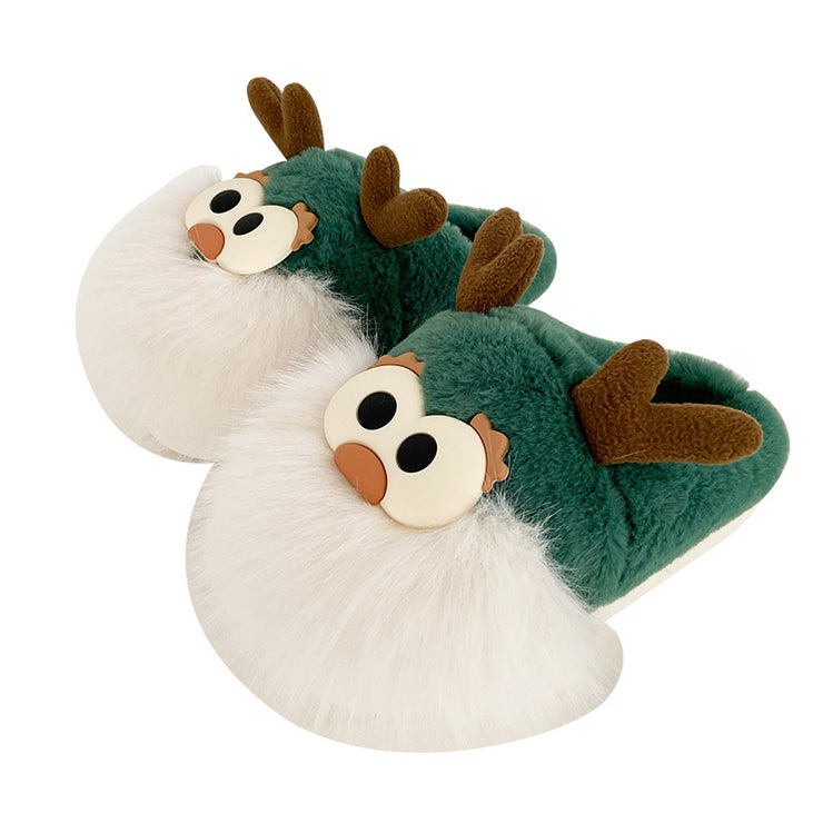 Christmas Deer Cotton Slippers