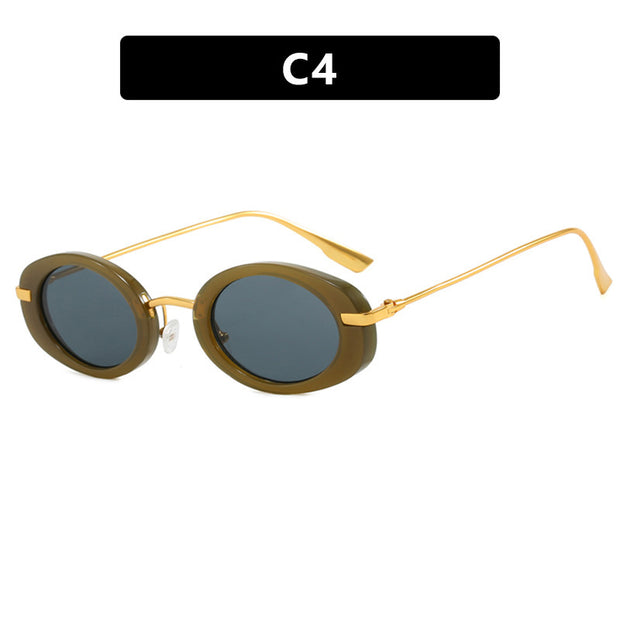 Small Frame Oval Vintage Sunglasses