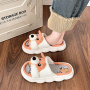 Breathable Cotton Linen Slippers for Home