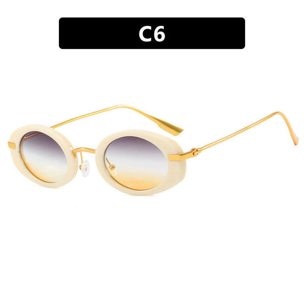 Small Frame Oval Vintage Sunglasses